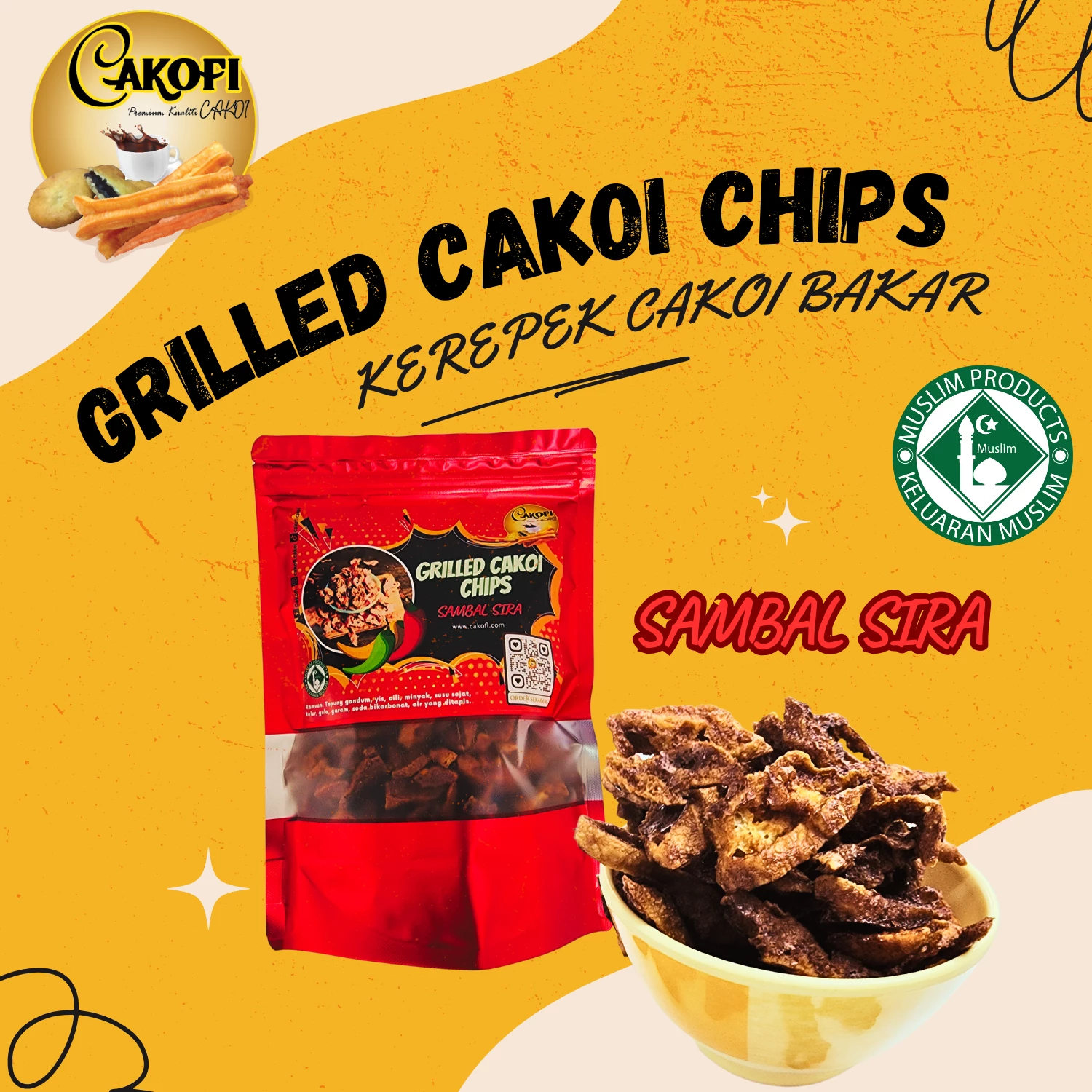 Grilled Cakoi Chips Perisa Sambal