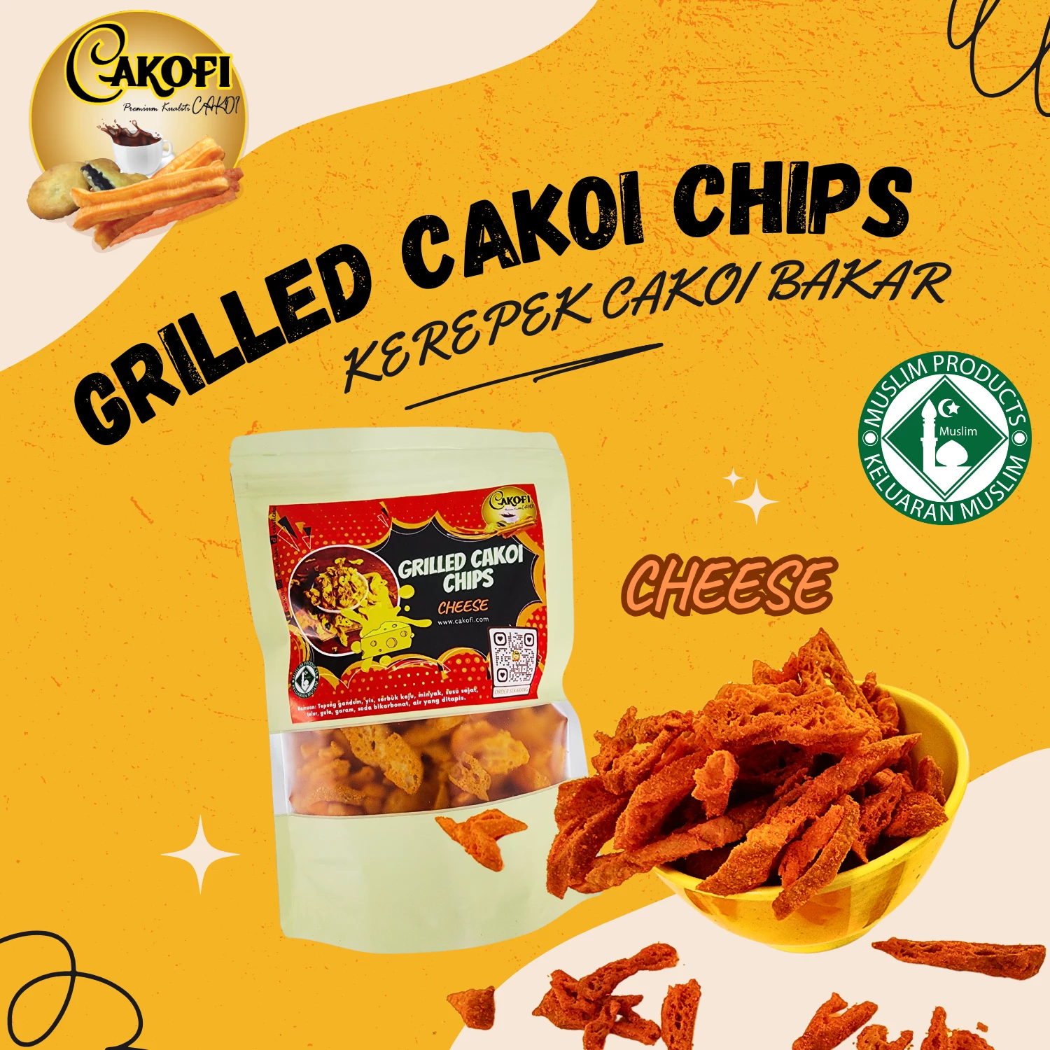 Grilled Cakoi Chips Perisa Keju